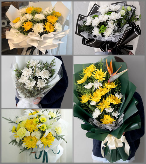 河南南阳卧龙区蒲山镇白事花束代送